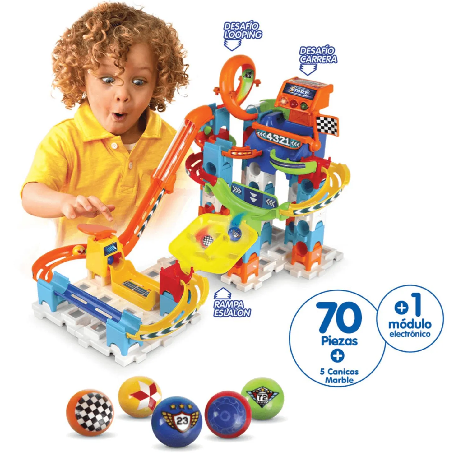 Marble Rush Circuito de Canicas Interactivo Racing Track Set