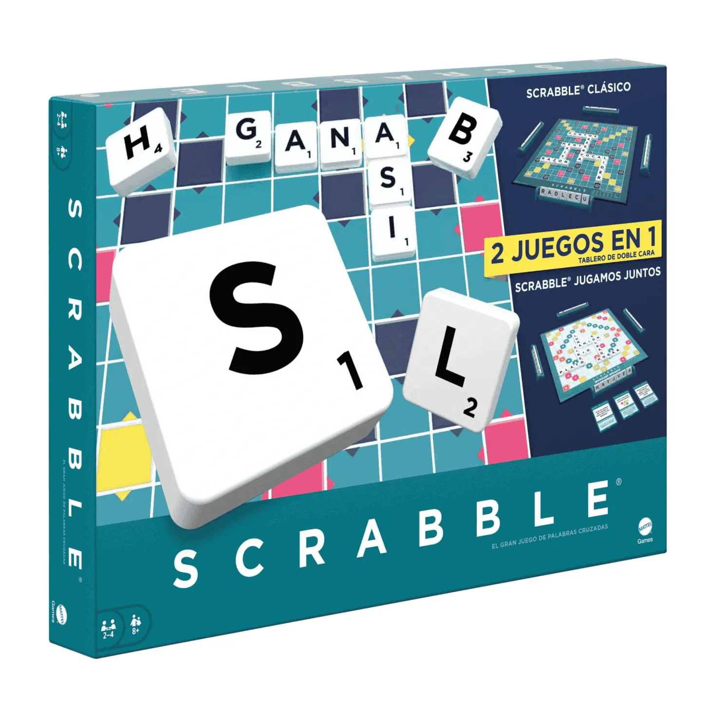 Mattel Games Scrabble 2 Juegos en 1 Juego Mesa