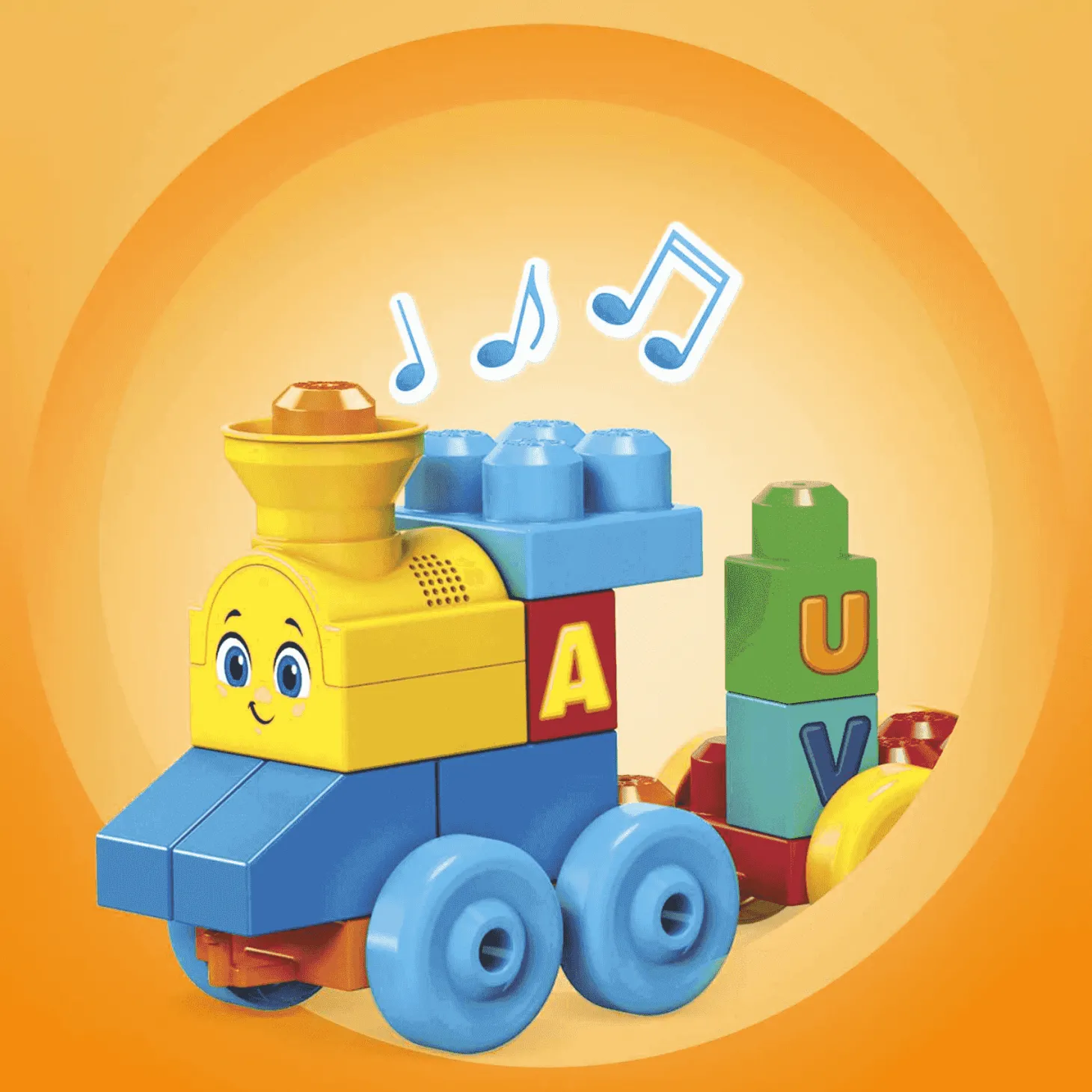 Mega Bloks Tren Musical ABC Juguete de Bloques de Construcción