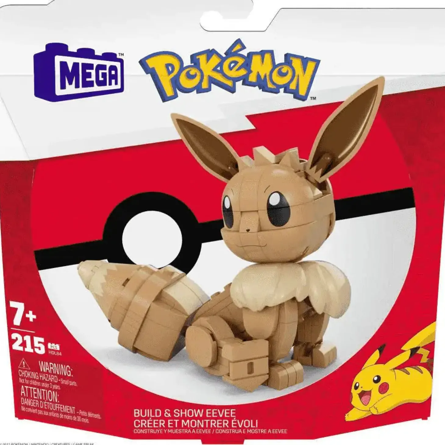 Mega Construx Pokémon Construye y muestra Eeve - Juguete de Mega Pokémon
