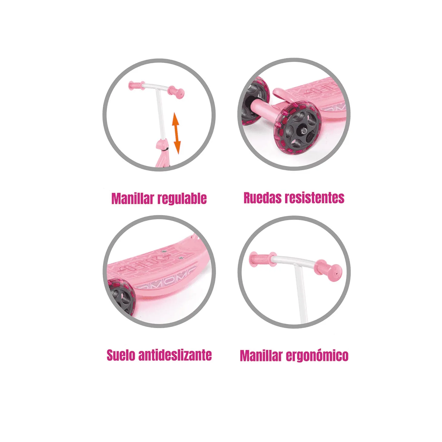 Mi Primer Patinete 3 Ruedas Rosa