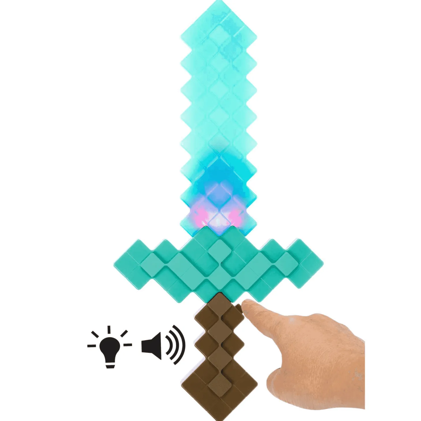 Minecraft Espada de diamante encantada con luces y sonidos juguetes