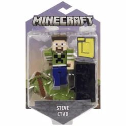 Minecraft Figura Articulada Steve Modelo Verde 8 cm