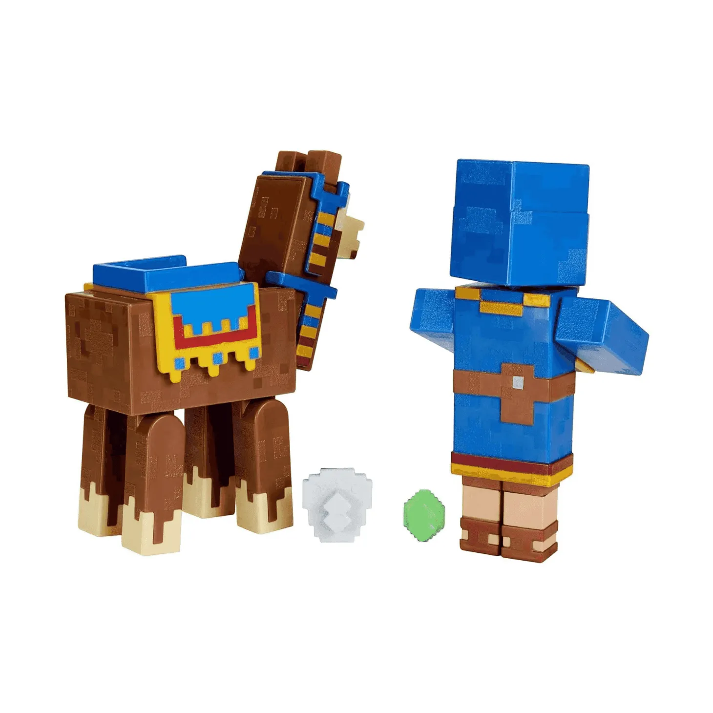 Minecraft Pack 2 Figuras raft-a-Block Wandering Trader and Llama Figures