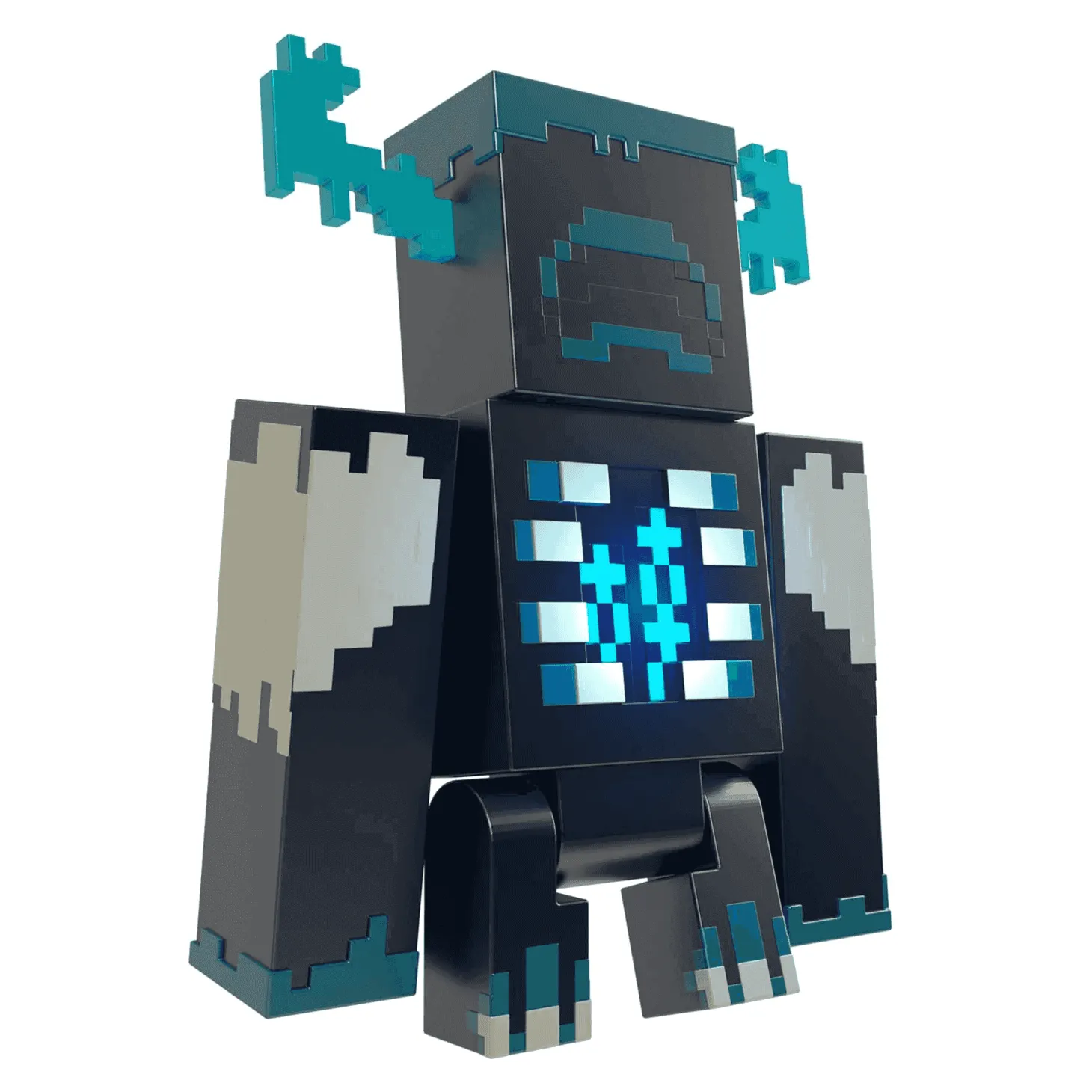 Minecraft Warden Figura de acción deluxe grande con luces y sonidos juguete 3 años (Mattel HHK89)