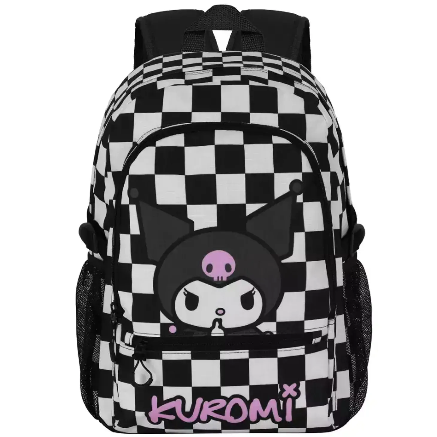 Mochila Adaptable Kuromi B&W 44 cm