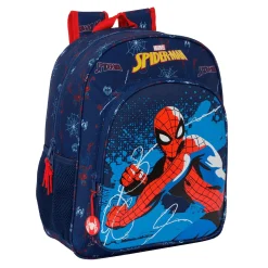 Mochila Escolar Junior Adaptable Spiderman Neon