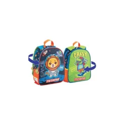 Mochila Mitama Spinny Boy Doble Cara 25cm Diseño y Funcionalidad en un Solo Producto
