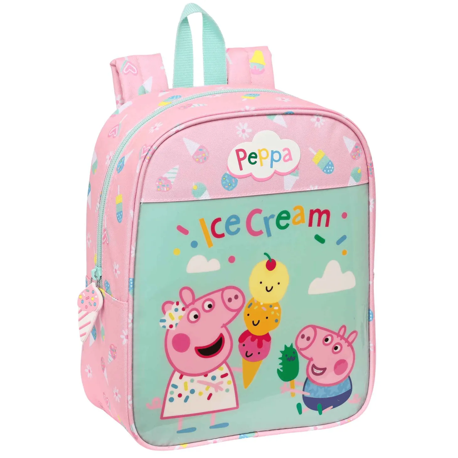 Mochilita Peppa Pig Ice Cream de 27 cm - Perfecta para Guardería