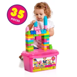 Molto Cubeta 35 Piezas Rosa | Juguete Infantil
