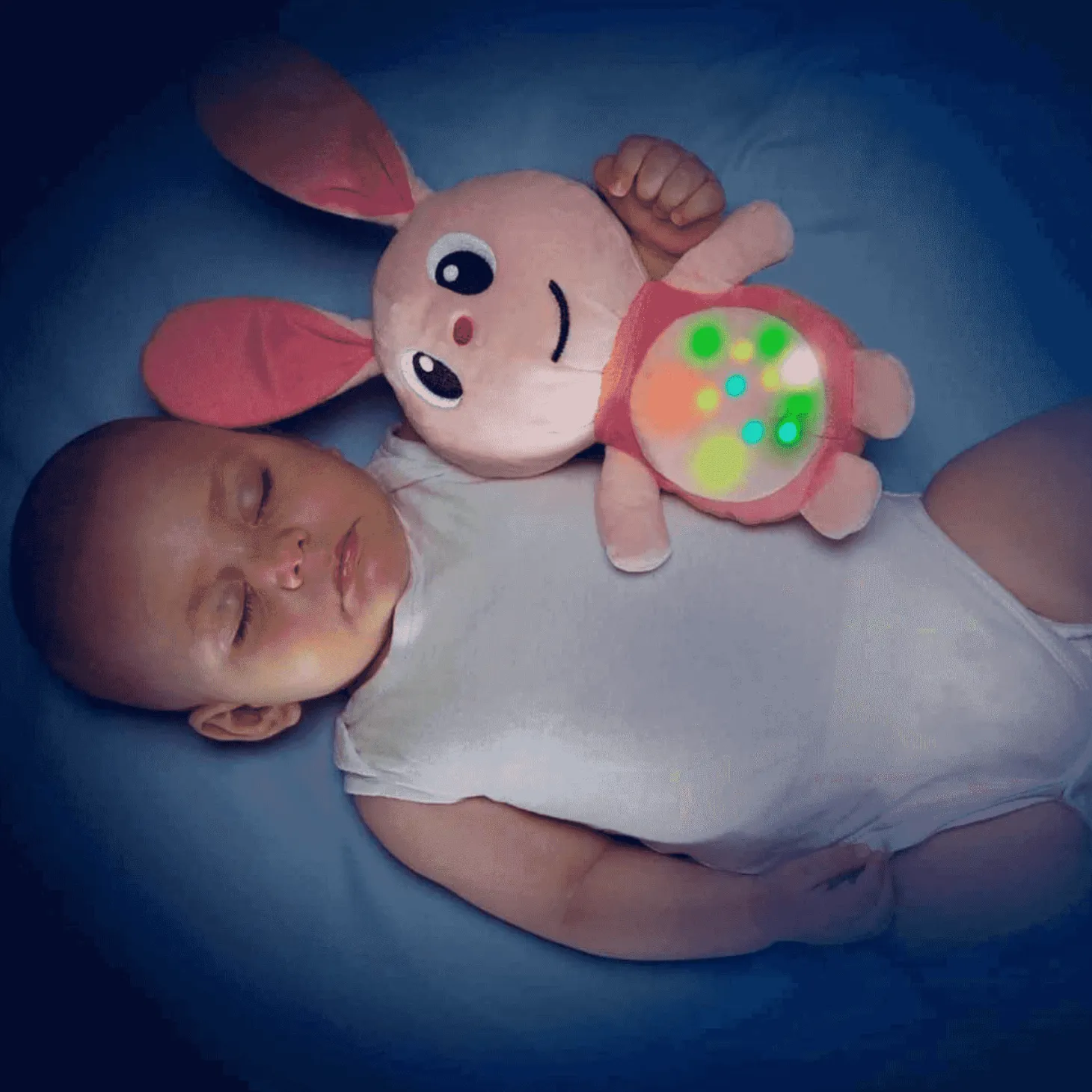 Molto Gusy Luz Peluche Conejo Rosa