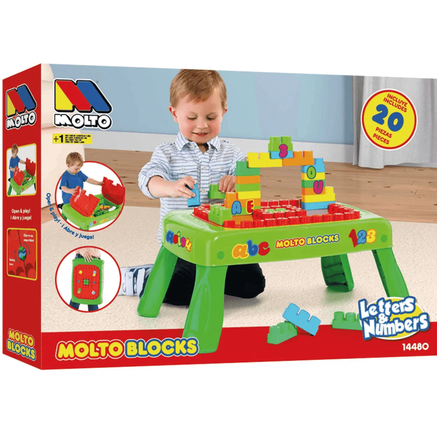 Molto Mesa de Actividades Infantil de Bloques