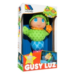Molto Peluche Gusy Luz dos caras verde| Juguete Infantil