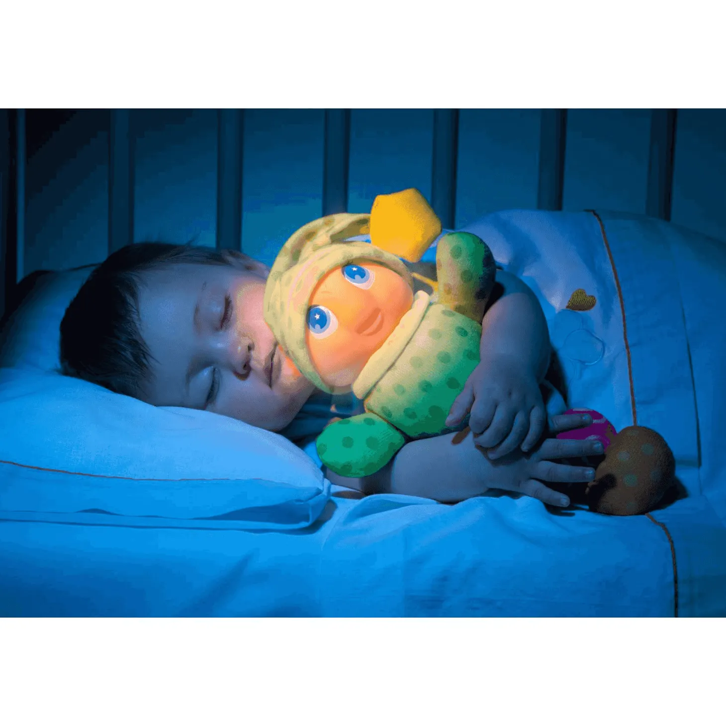 Molto Peluche Gusy Luz dos caras verde| Juguete Infantil