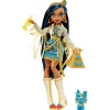 Monster High Cleo de Nile Muñeca articulada con mascota y accesorios de moda
