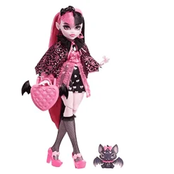 Monster High Draculaura Muñeca articulada con mascota y accesorios de moda