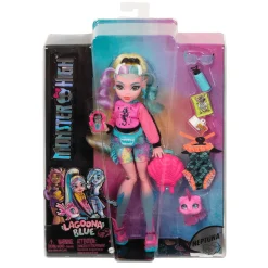 Monster High Lagoona Blue Muñeca articulada con mascota y accesorios de moda
