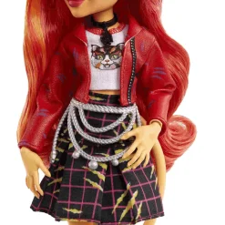 Monster High Toralei Stripe Muñeca articulada con mascota, micrófono y accesorios de moda, juguete +