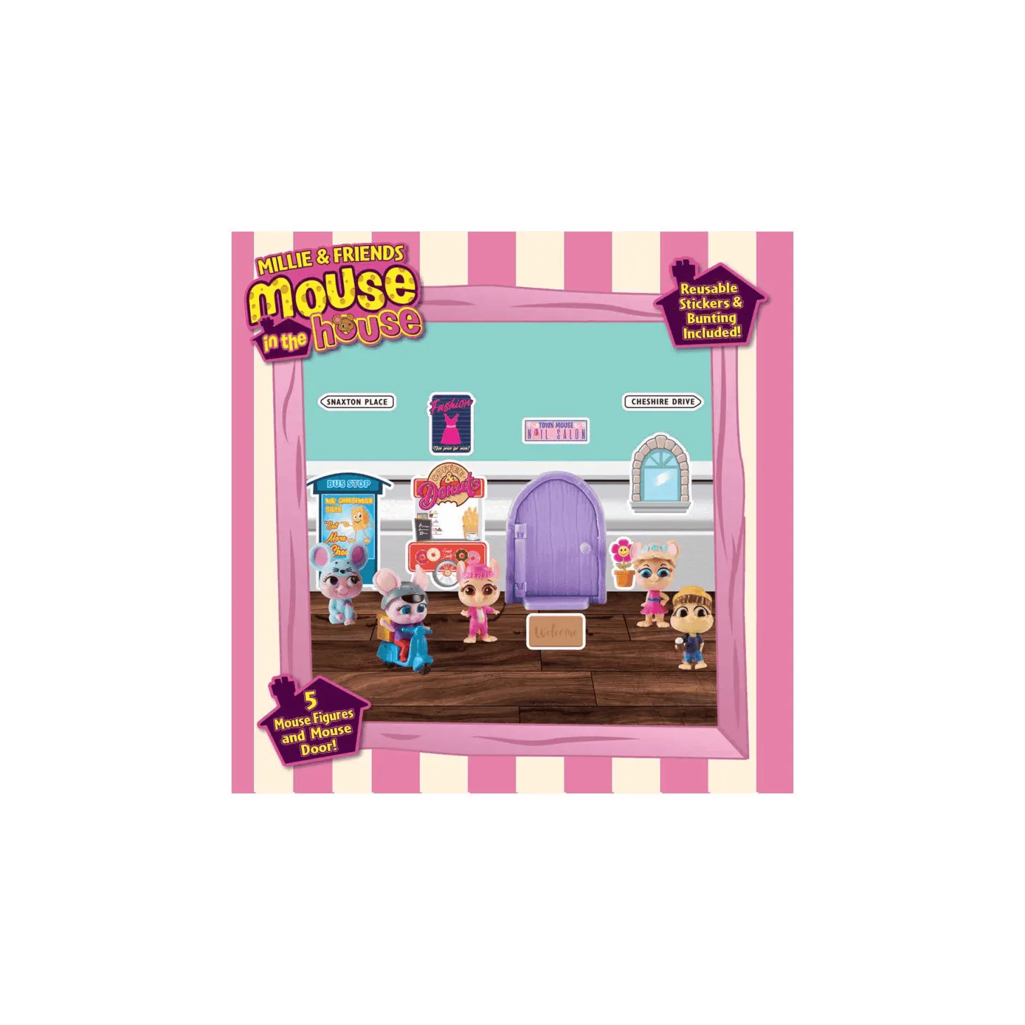 Mouse In The House Pack De 5 figuras Millie, Dash, Sugarlump y Squeaks