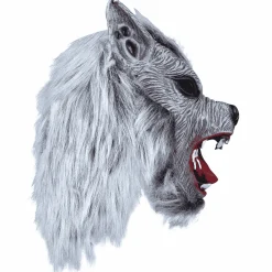 Máscara Lobo de Látex con Pelo Sintético