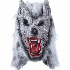 Máscara Lobo de Látex con Pelo Sintético