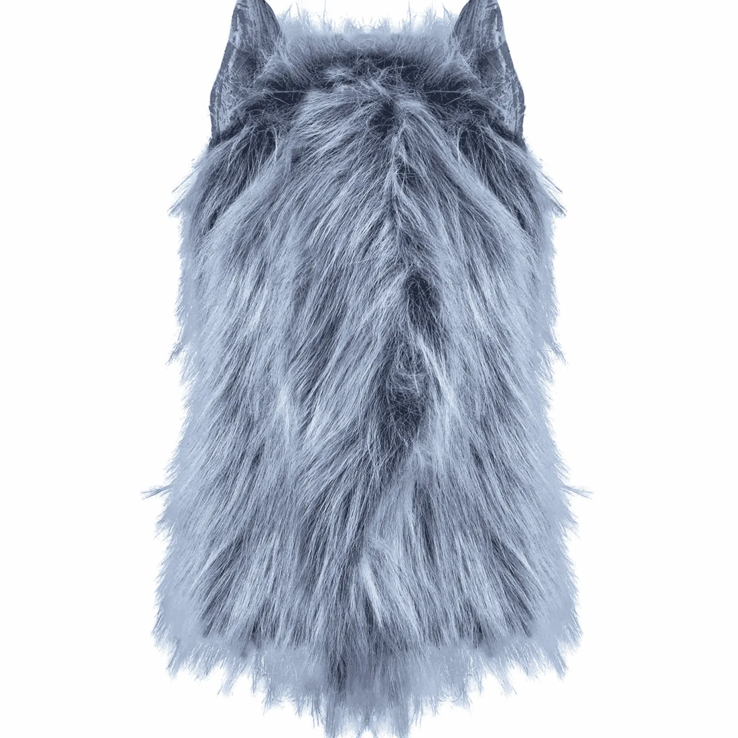 Máscara Lobo de Látex con Pelo Sintético