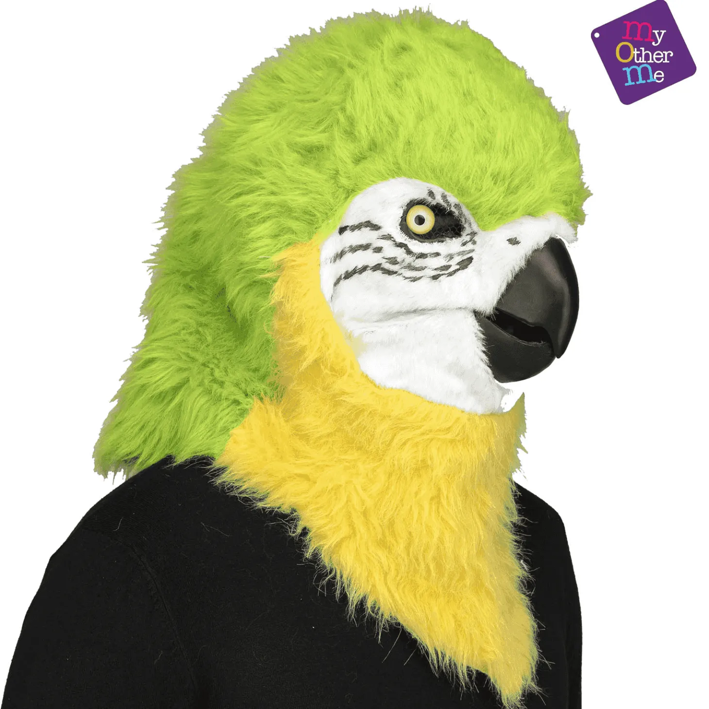 Máscara Loro color verde para disfraz