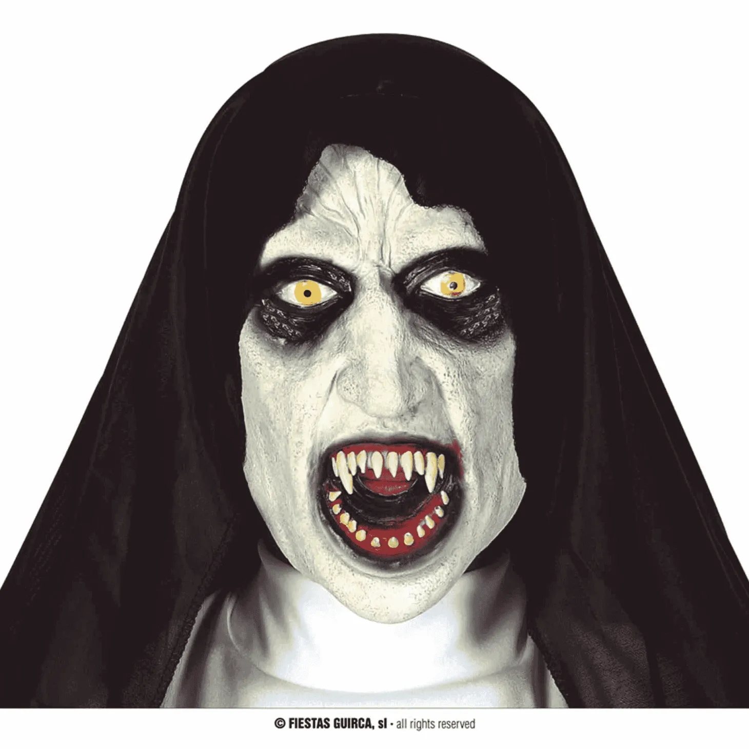 Máscara Monja con Capucha Látex