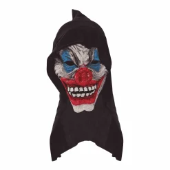Máscara Payaso Con Capucha Negra de Látex