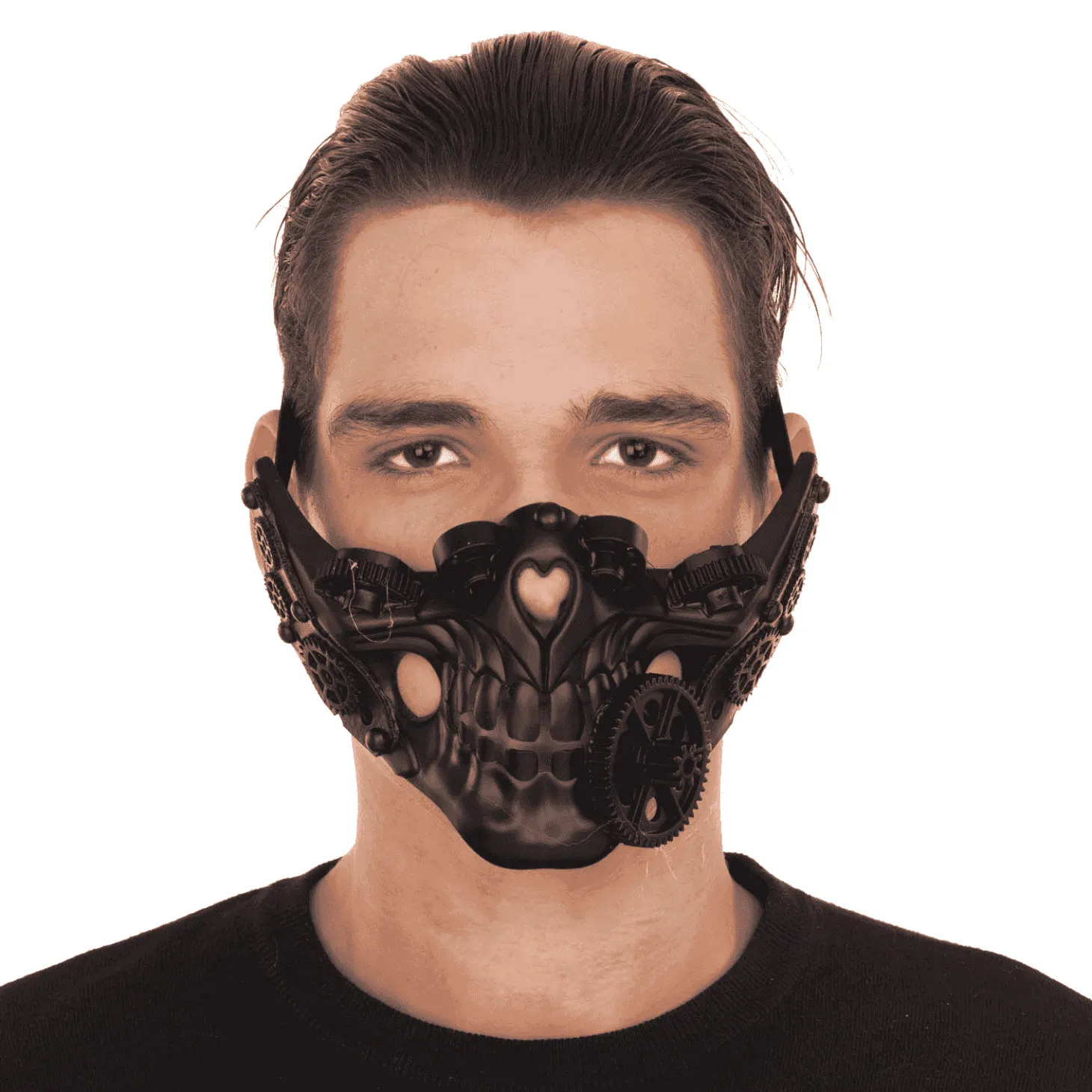 Máscara Steampunk color negro para disfraz