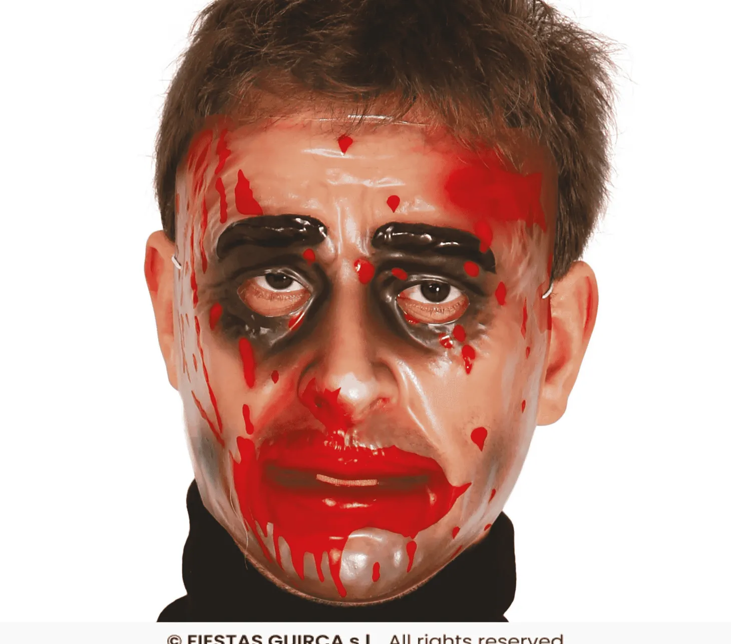 Máscara transparente con sangre PVC – Complemento de disfraz adulto Halloween