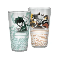 Mu Hero Academia Vaso de Cristal Izuku y Bakugo 400 ml