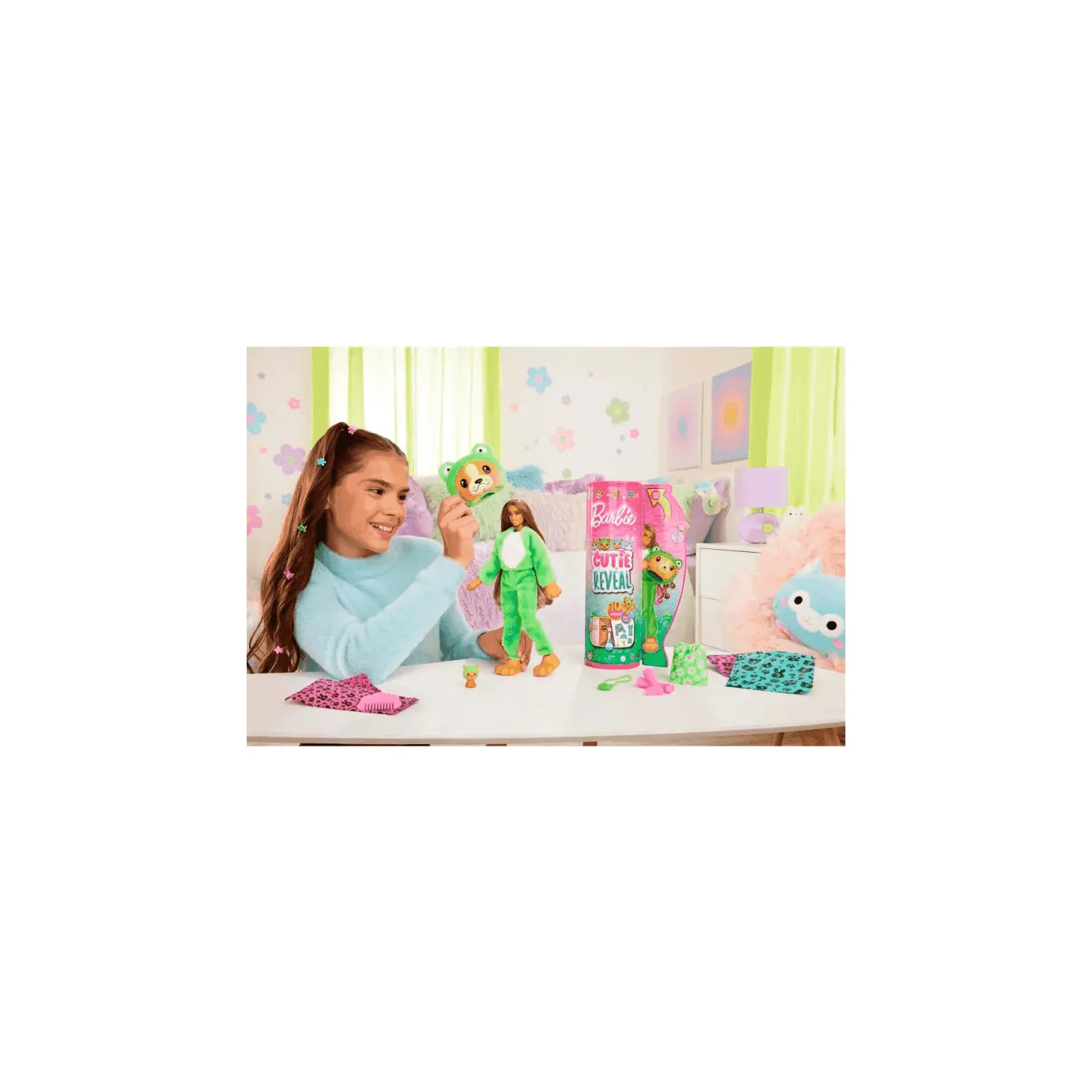 Muñeca Barbie Cutie Reveal Disfraces Perro-Rana Mattel