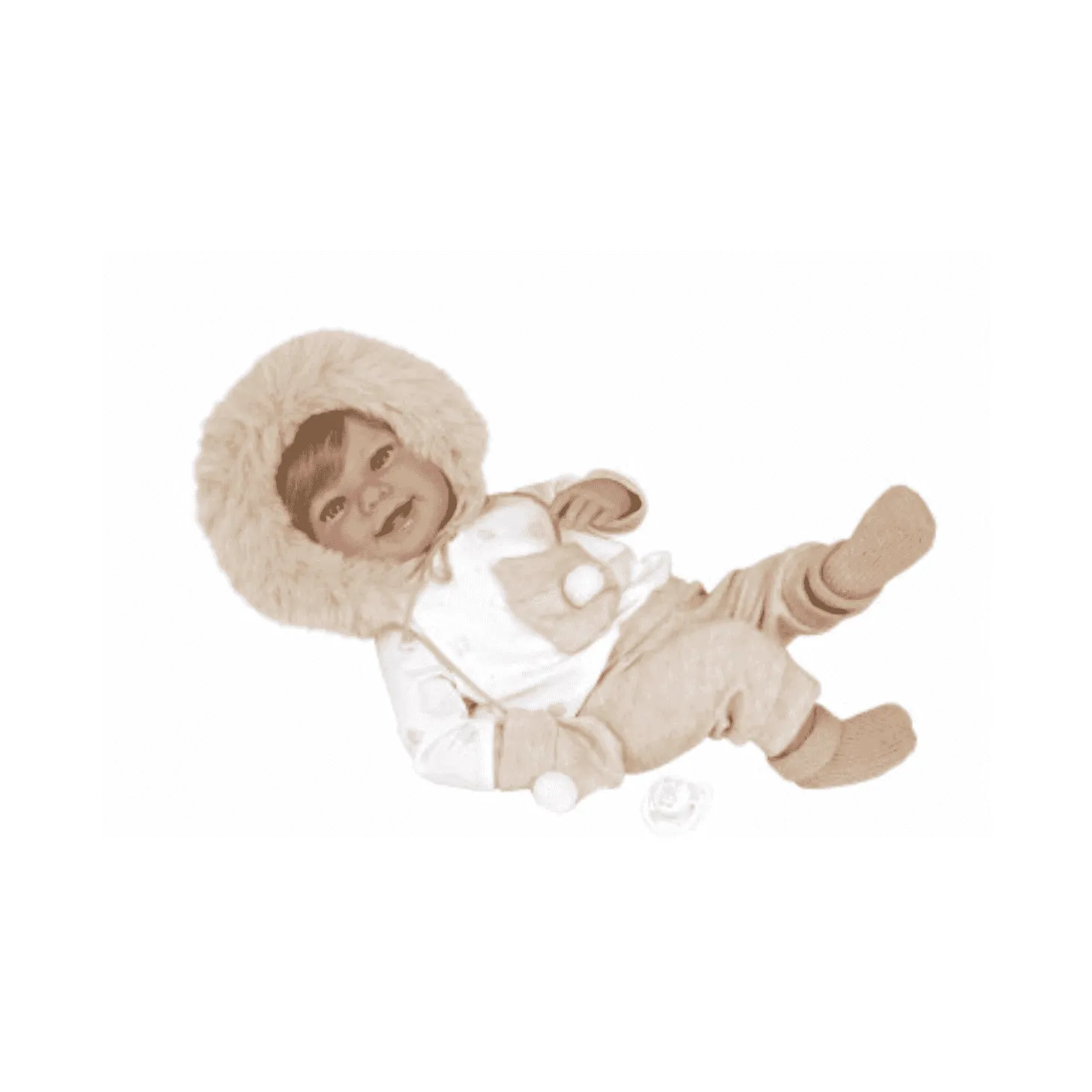 Muñeca Bebé Elegance Zoe Beige de 45 cm- Muñecas Arias
