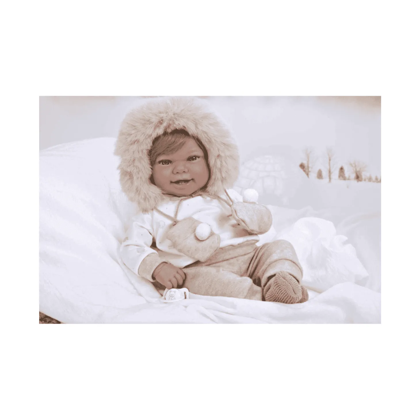 Muñeca Bebé Elegance Zoe Beige de 45 cm- Muñecas Arias