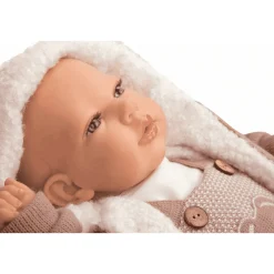 Muñeca Bebé Reborn Gadea rosa con manta
