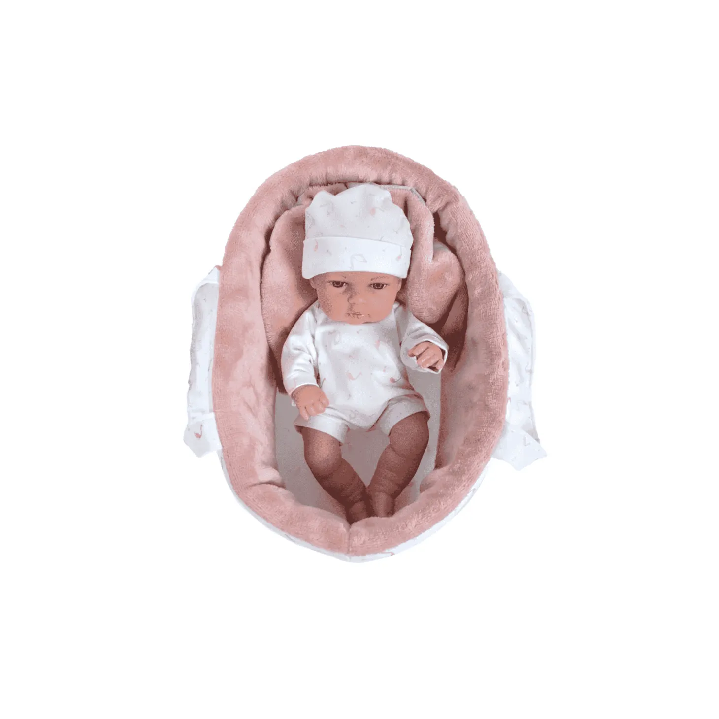 Muñeca Bebe 33 Cms Con Capazo Exclusiva