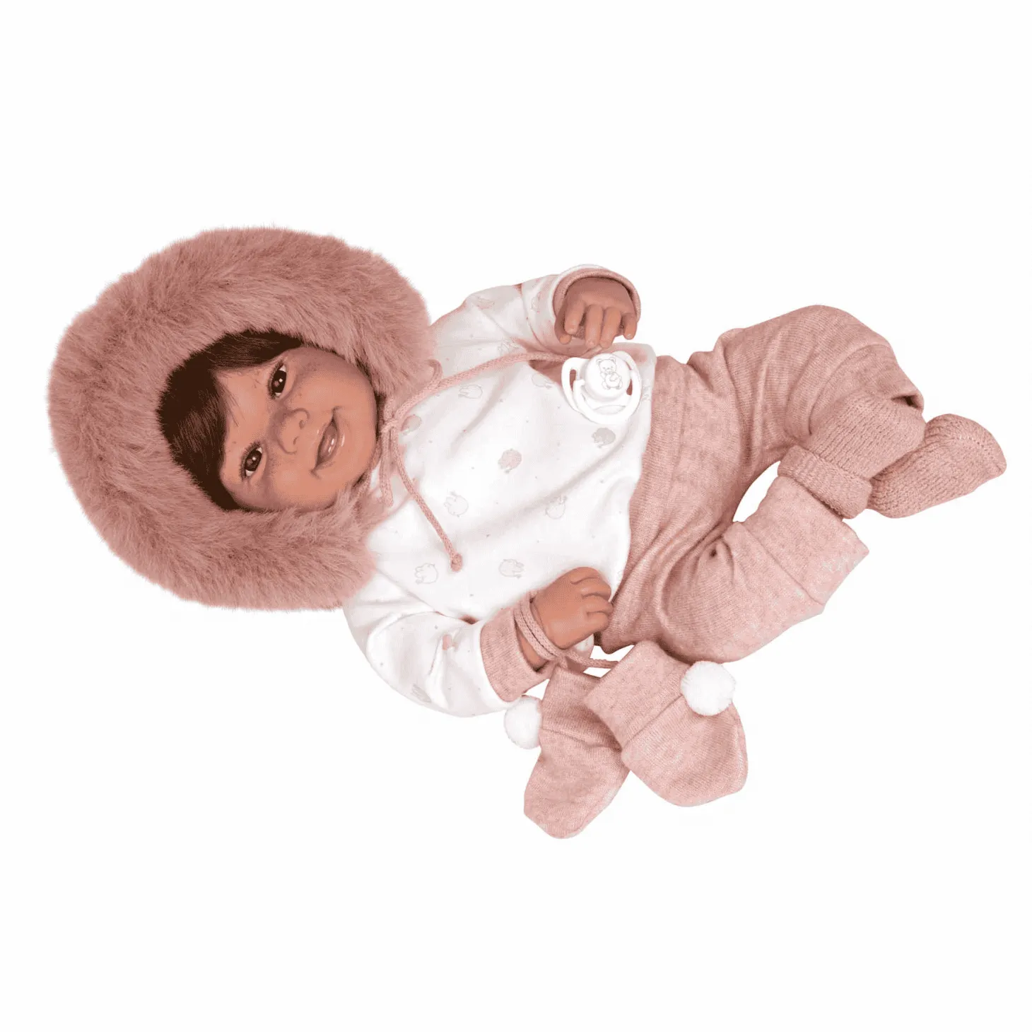 Muñeca con peso Elegance Zoe rosa con manoplas