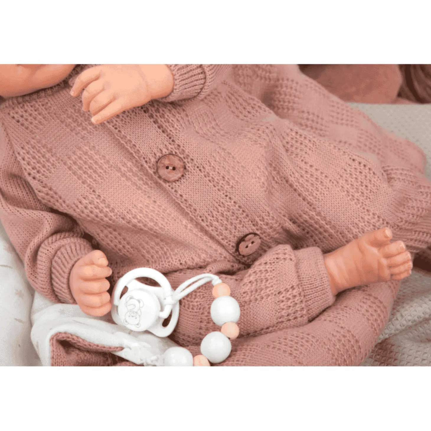 Muñeca Reborn Elba Rosa con Saco Dormir 40 cm- Arias