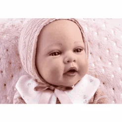 Muñeca Reborn Olga con Jersey de Lana Rosa y Braguita