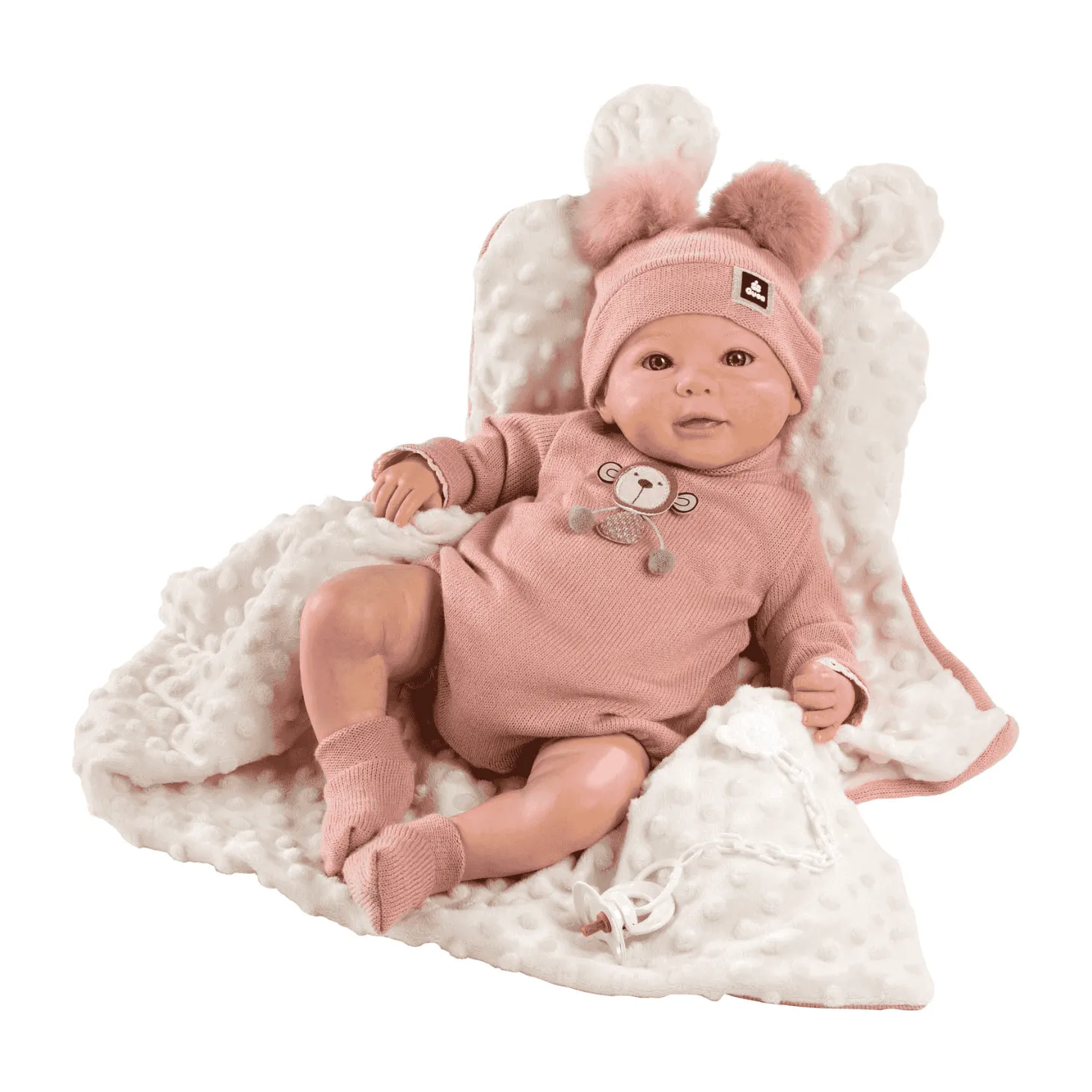 Muñeca Reborn Sofia con Pelele Rosa 46 cm