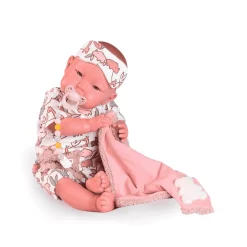 Muñecas Antonio Juan Alejandra Mi primer Reborn Pijama con Antifaz