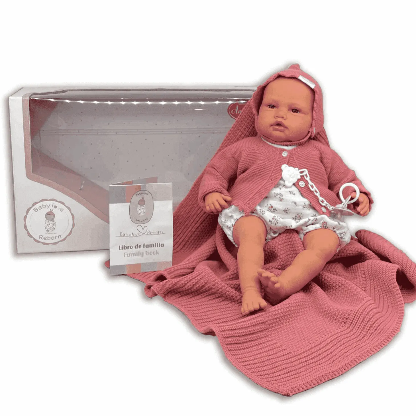 Muñecas Antonio Juan Muñeca Reborn Baby Love de 42 cm