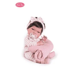 Muñecas Antonio Juan Recién Nacida Baby Toneta con toquilla Rosa