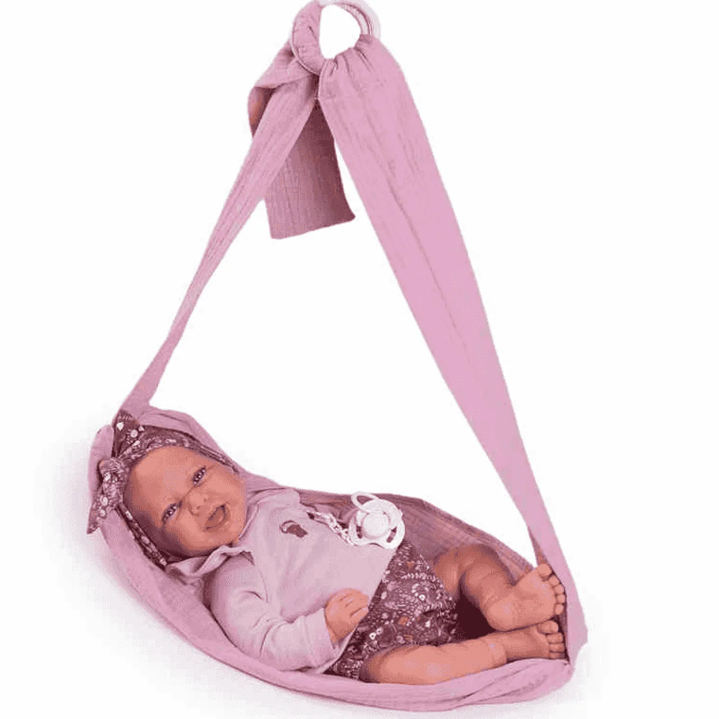 Muñecas Antonio Juan Recién Nacida Carla con Fular Portabebé 42 cm