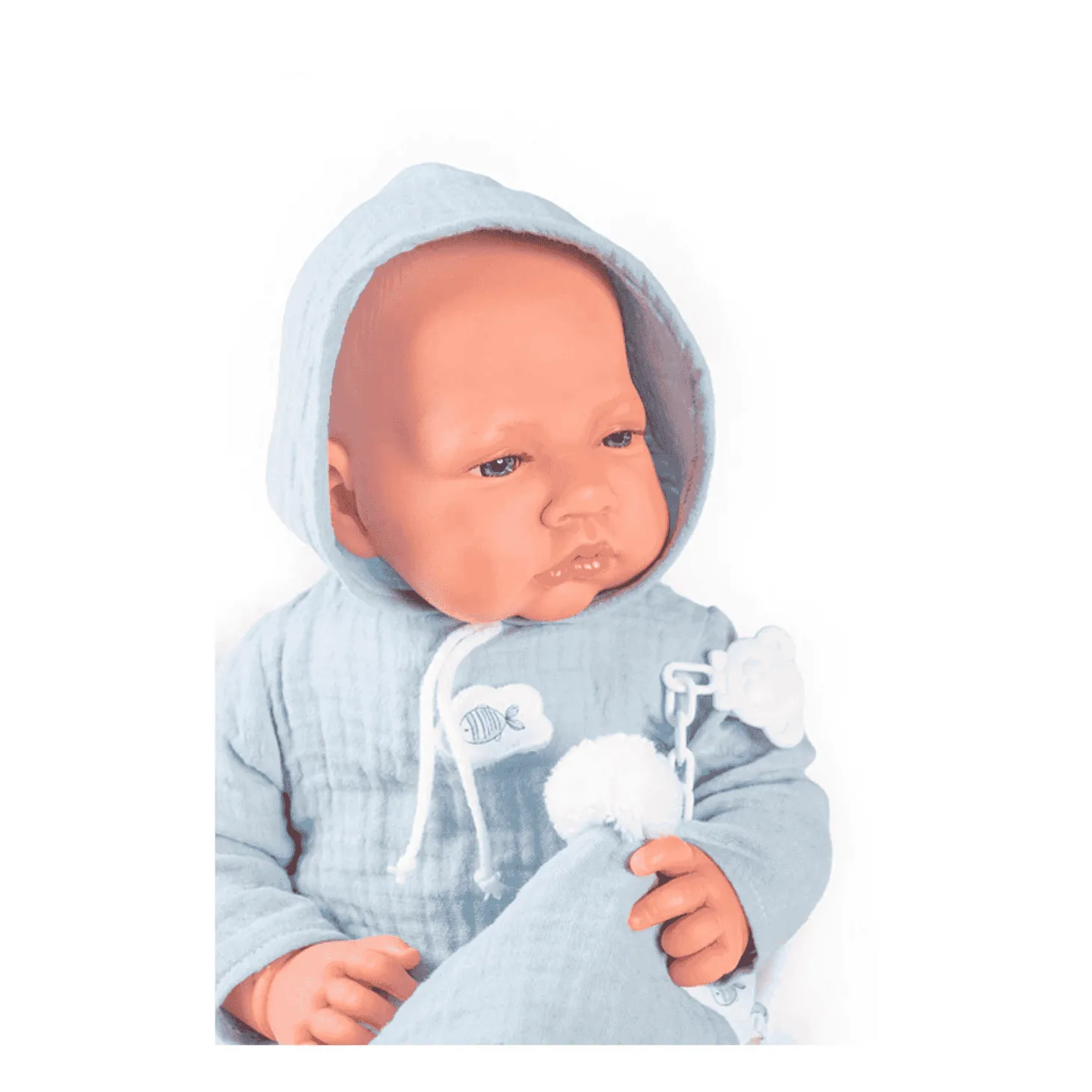 Muñecas Antonio Juan Recién Nacido con Cojín Pececito