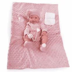 Muñecas Antonio Juan Recién Nacida Mia hace Pipí con Manta 42 cm
