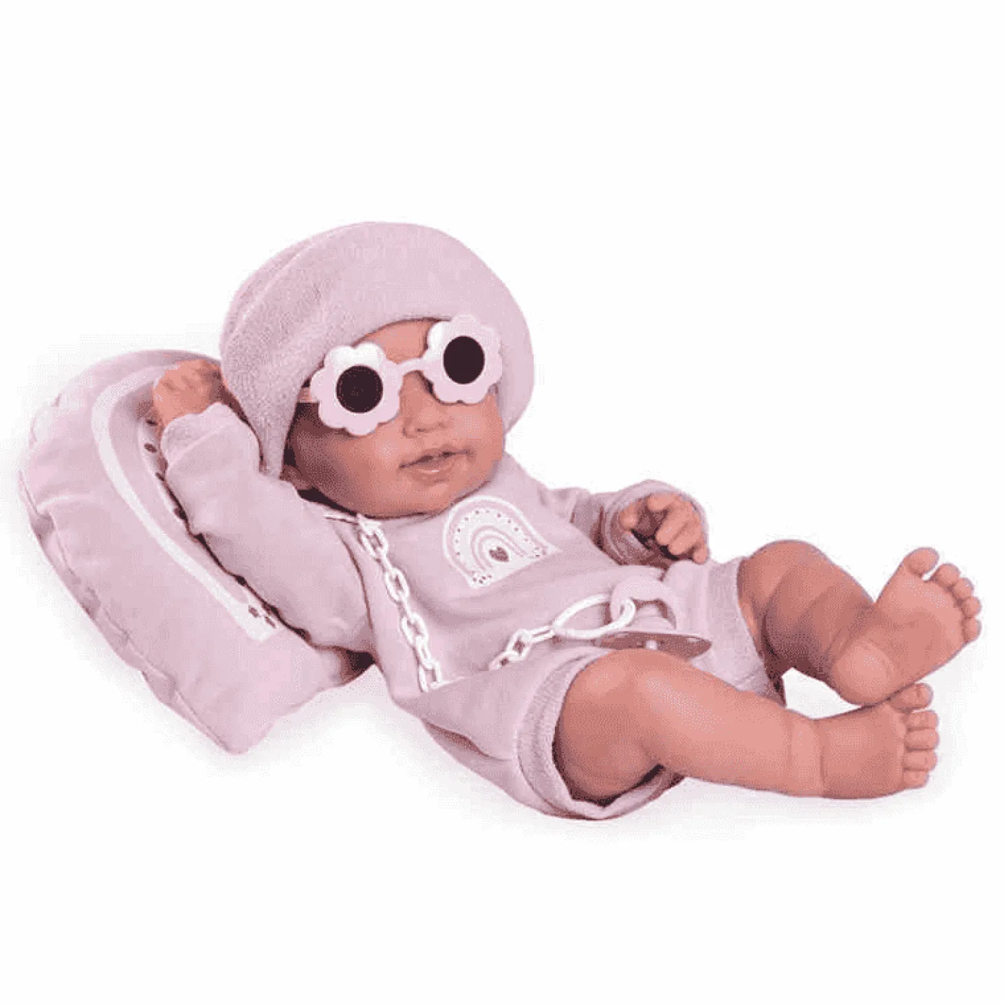 Muñecas Antonio Juan Recién Nacida Pipa Arcoiris al Sol 42 cm