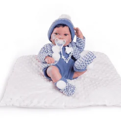 Muñecas Antonio Juan Recién Nacido Pipo con Pompones y Cojín Algodón