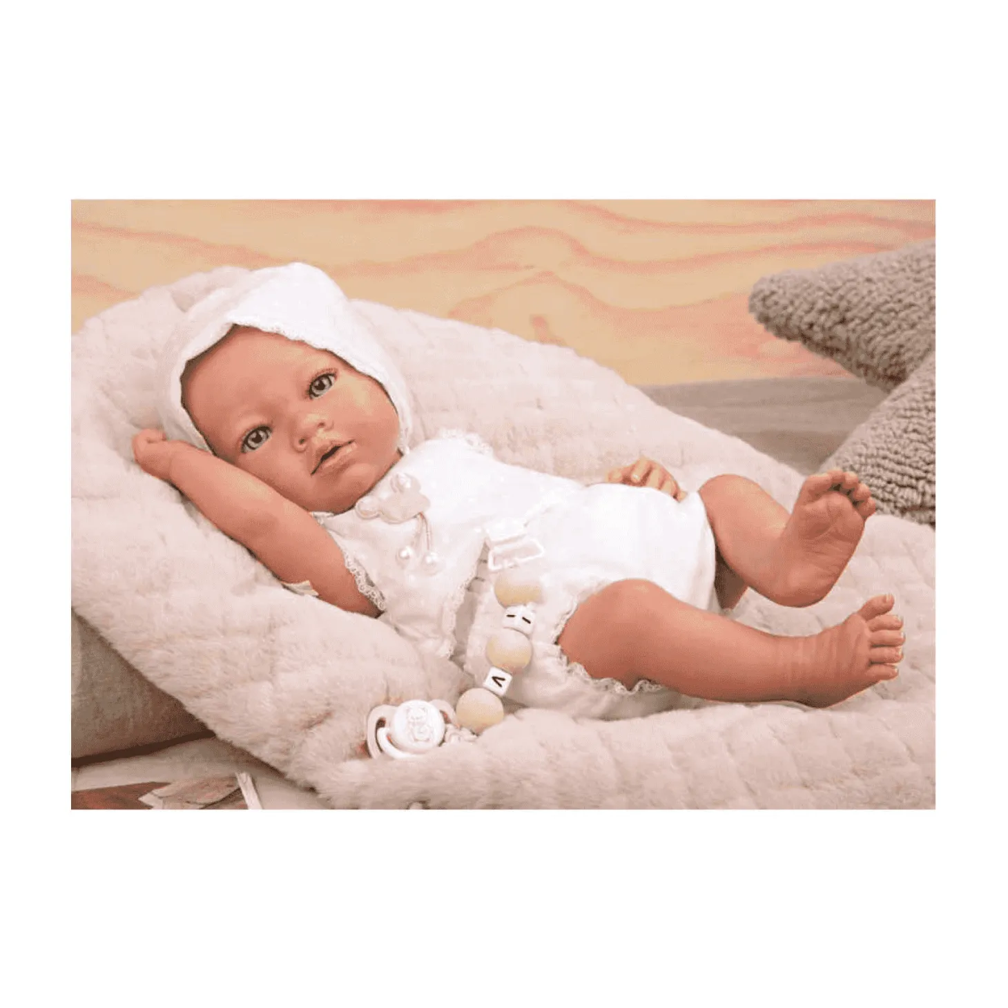 Muñecas Arias Reborn Maitane con Manta Rosa 38 cm